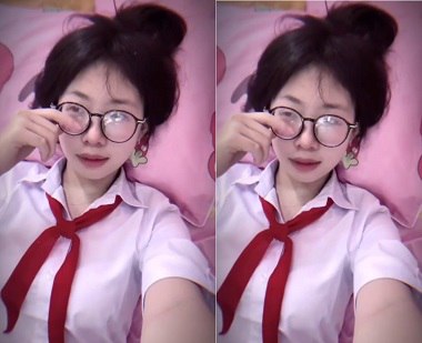 Nữ sinh áo lót đỏ