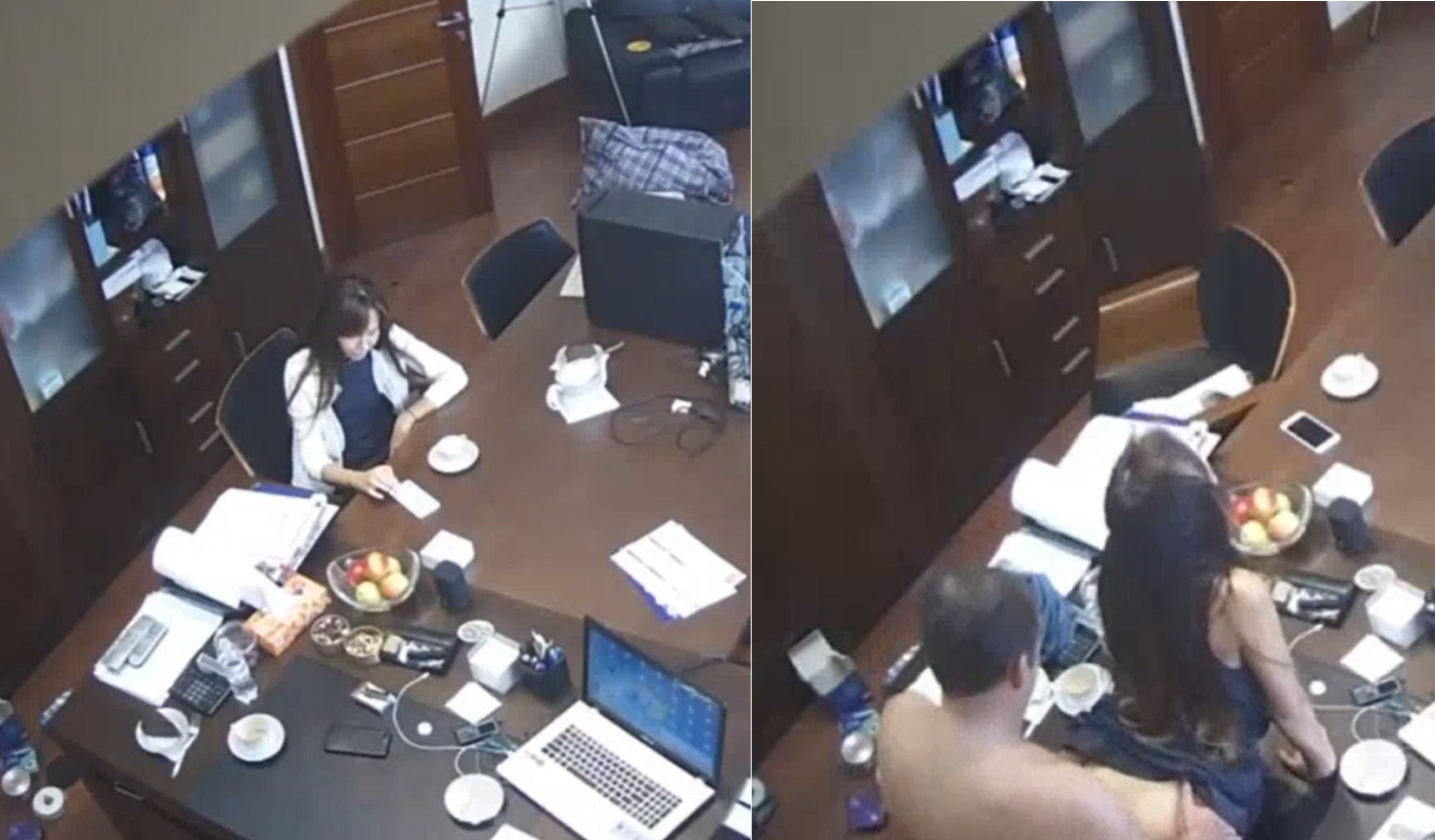 Sếp cuồng nhiệt hôn thư ký say đắm trong văn phòng