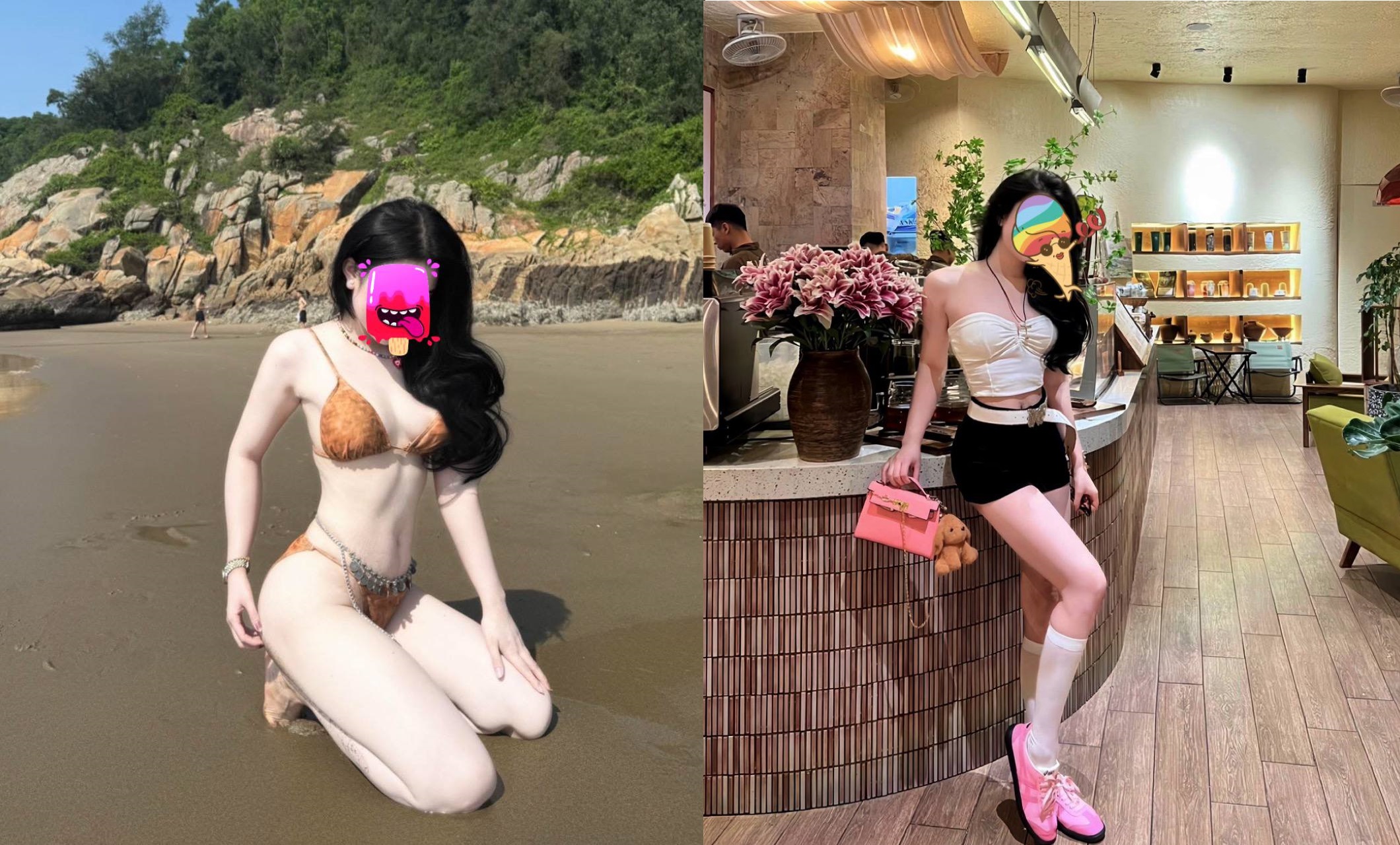 Giáo viên dạy động tác uốn éo trên cặc